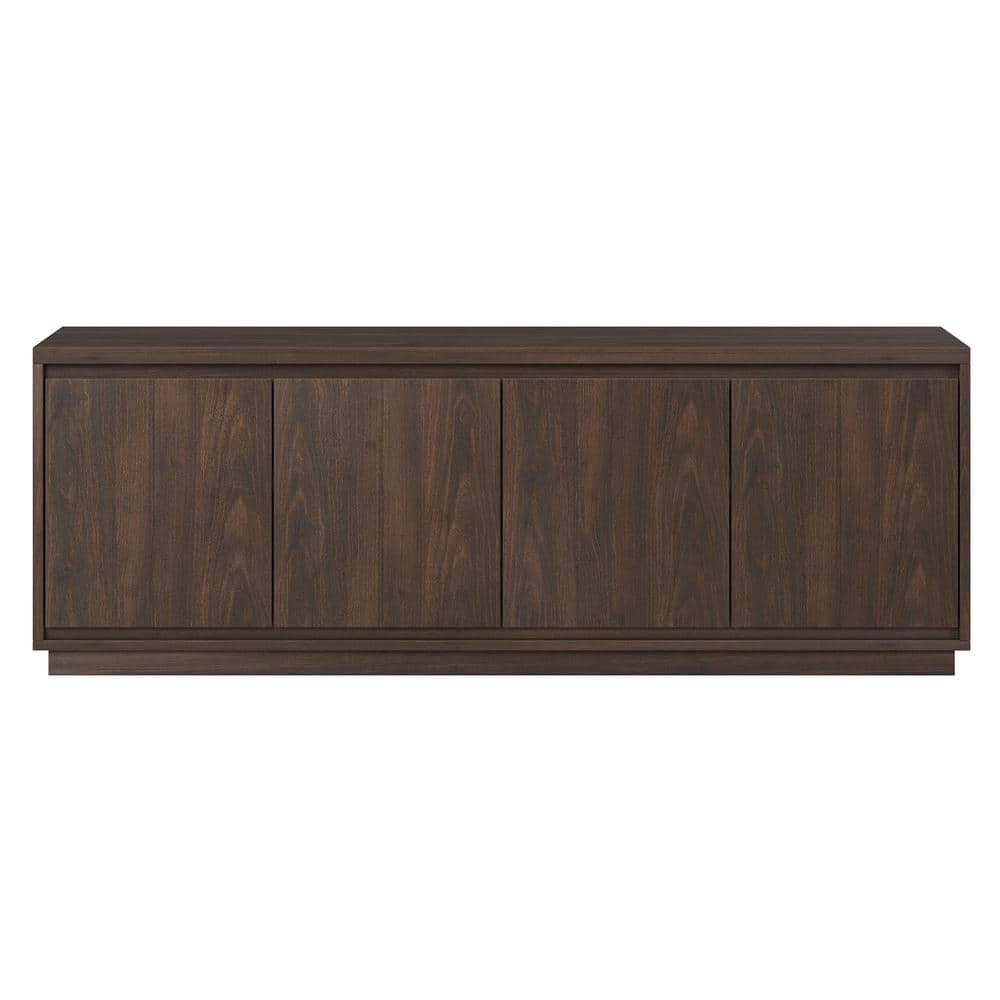 Presque 68" Alder Brown Composite TV Stand with Cabinets