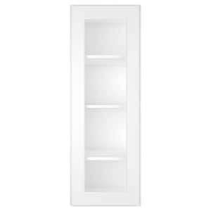 15 in. W X 12 in. D X 42 in. H in Shaker White Plywood Ready to Assemble Wall Kitchen Cabinet with 1-Door 3-Shelves