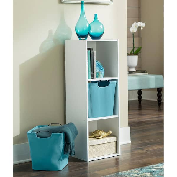 10.5 in. W x 11 in. H x 10.5 in. D Aqua Wire Framed Fabric Drawer