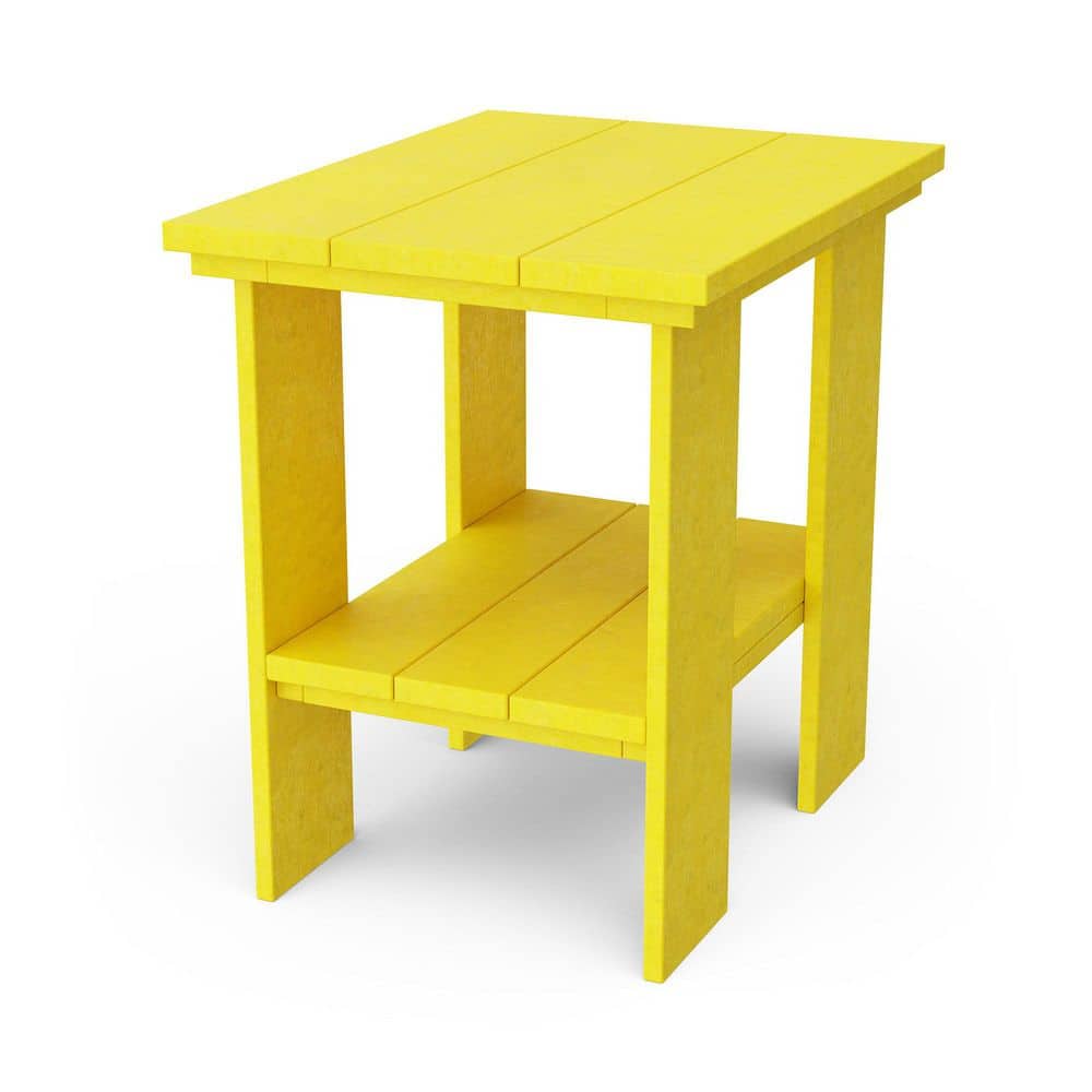 Contemporary Lemon Yellow HDPE Plastic Outdoor Side Table price history on PriceWatchPro