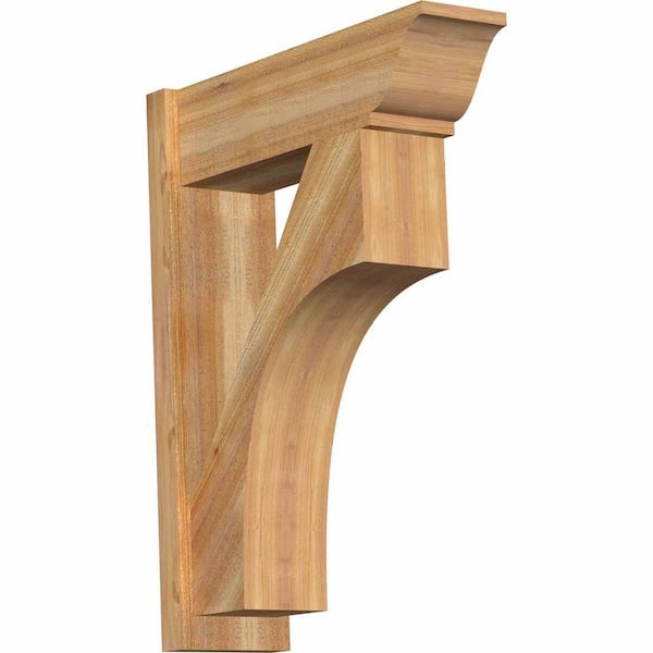 Ekena Millwork 8 in. x 34 in. x 26 in. Western Red Cedar Westlake Traditional Rough Sawn Outlooker