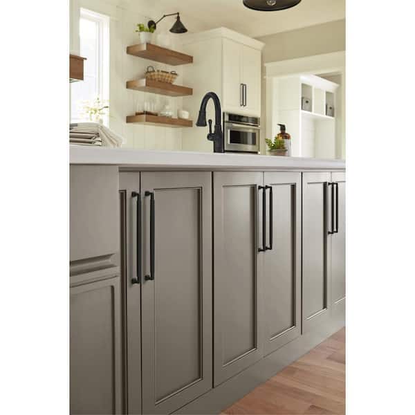 Stature 12-5/8 in. (320mm) Classic Matte Black Bar Cabinet Pull