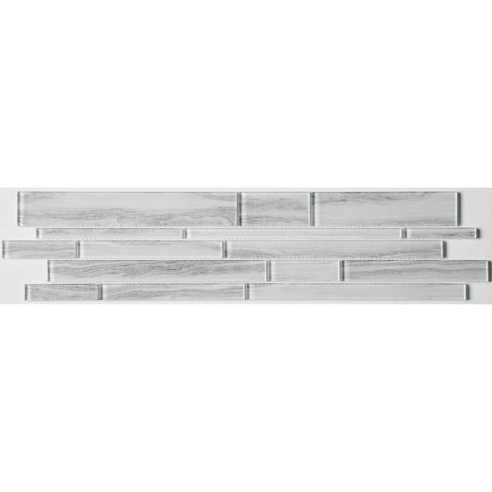 Zen Calm 5.91 in. x 23.54 in. x 6mm Glass Mesh-Mounted Mosaic Tile (0.97 sq. ft.) price history on PriceWatchPro