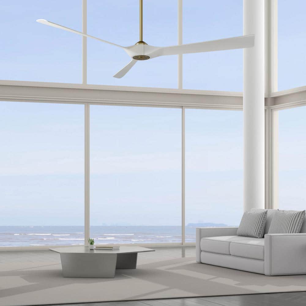 Torque 70'' Matte Black Distressed Koa Smart Ceiling Fan with Remote