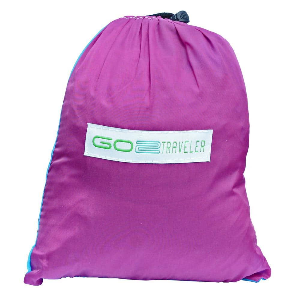 Light Blue and Purple Nylon Camping Hammock