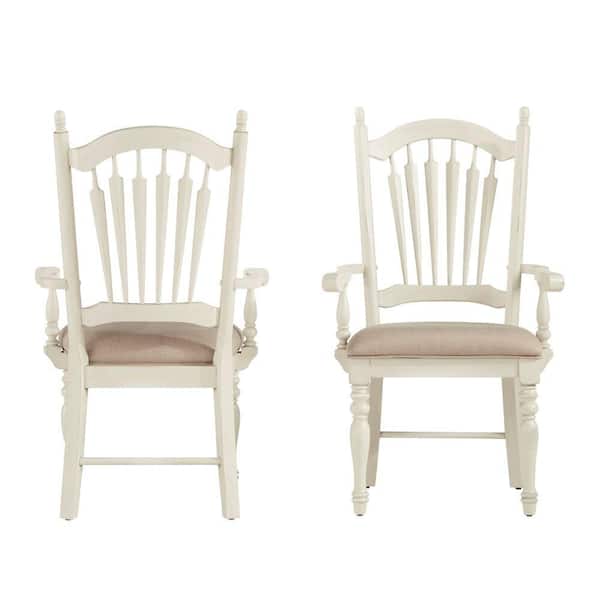 HomeSullivan Margot Antique White Wood Dining Chair (Set of 2)