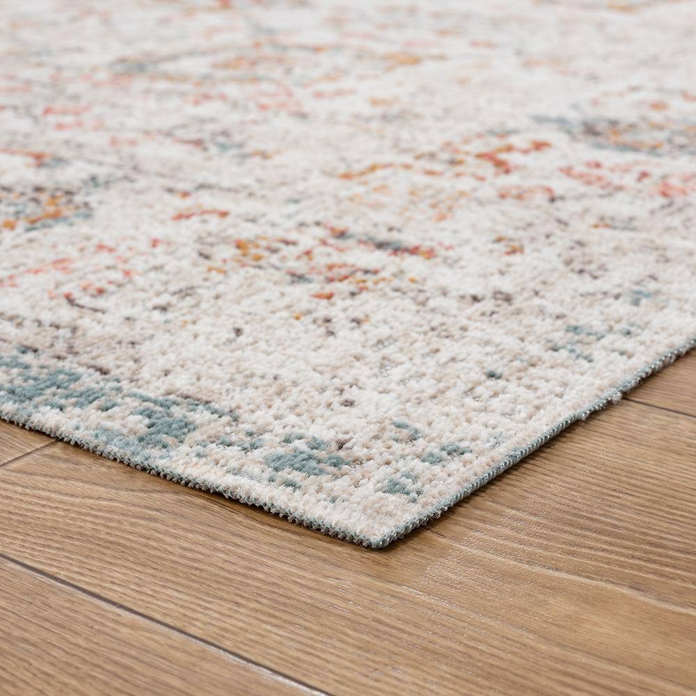 Reversible Blue Synthetic Rectangular 5' x 7' Area Rug