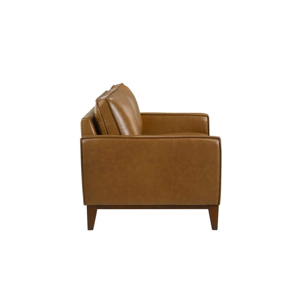 Caspar 2-Piece Caramel Brown Leather Living Room Set