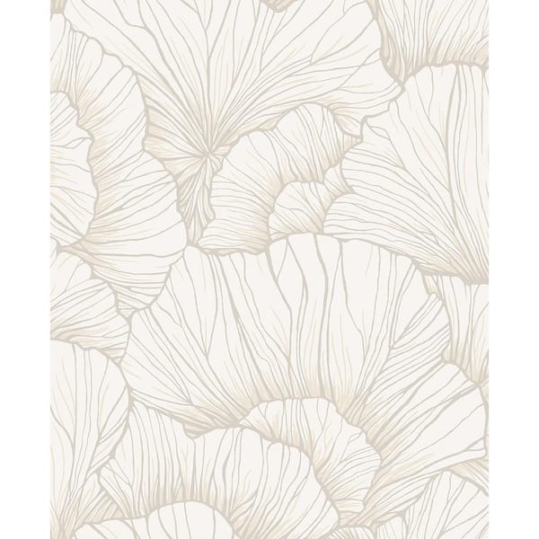 30.75 sq. ft. Frosted Linen Coral Way Vinyl Peel and Stick Wallpaper Roll