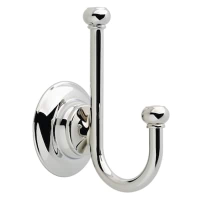 Porter Double Towel Hook Bath Hardware Accessory in Polished Chrome