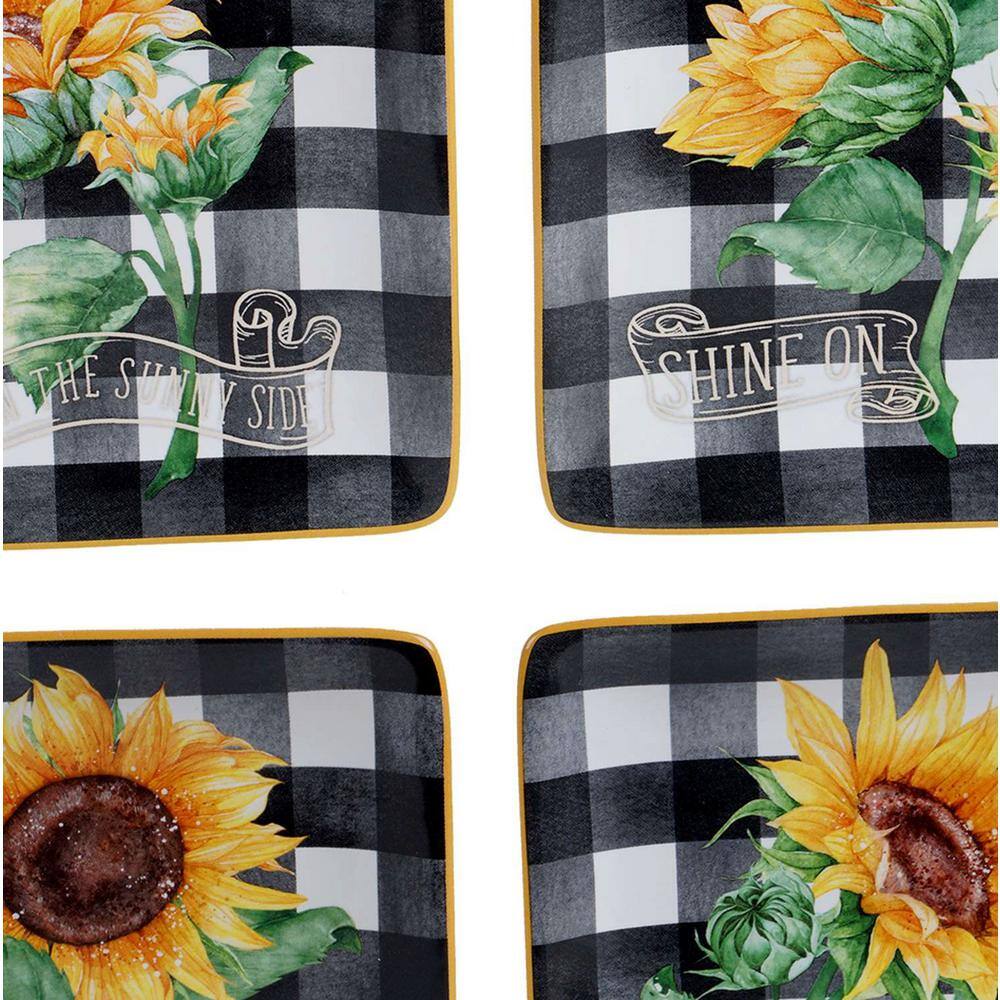 Sunflower Fields Multicolor Ceramic Canister Set