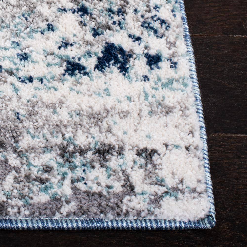 Gray Abstract Hand-knotted 6' x 9' Synthetic Rug