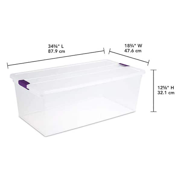 Rubbermaid Cleverstore 71 qt. Latching Plastic Storage Container and Lid,  Clear (4-Pack) RMCC710010 - The Home Depot