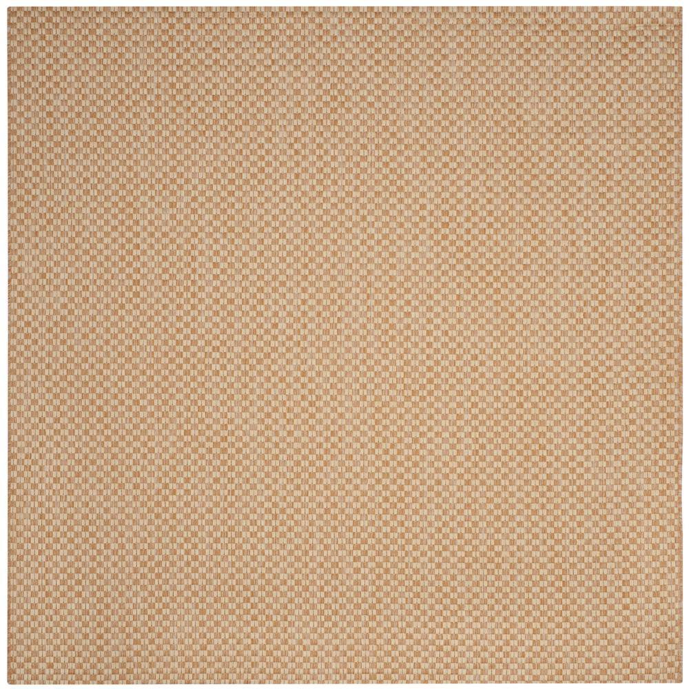 Natural Cream Square Synthetic Outdoor Area Rug