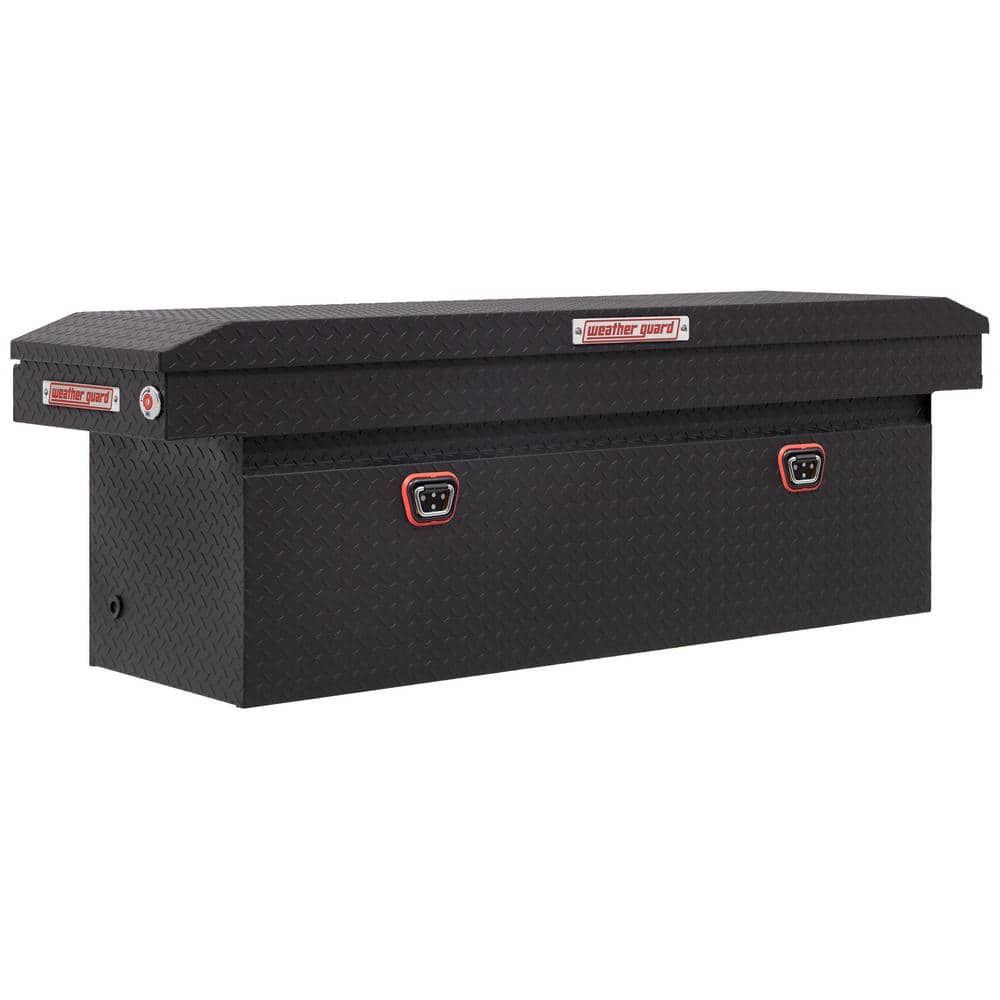 Weather Guard Saddle Truck Tool Box Aluminum Full Deep Textured Matte Black -  123-52-04