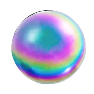 10 in. Multi-Color Stainless Steel Rainbow Metallic Wonder Gazing Ball