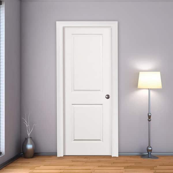 Steves & Sons 24 in. x 80 in. 2-Panel Square Top Left Hand Solid