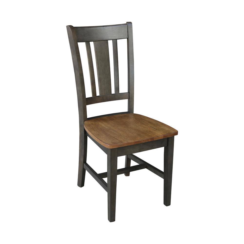 High Slat Solid Wood White Side Chair