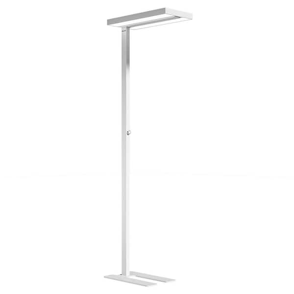 77.5 in. White 1-Light Modern Dimmable LED Standard Floor Lamp 4000K Natural Daylight Tall Floor Lamp for Living Room