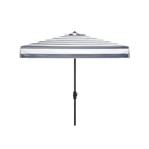 Elsa 7.5 ft. Aluminum Market Tilt Patio Umbrella in Navy/White
