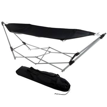 Unbranded 7.8 ft. Portable Free Standing Hammock with Stand in Black 889760VRB