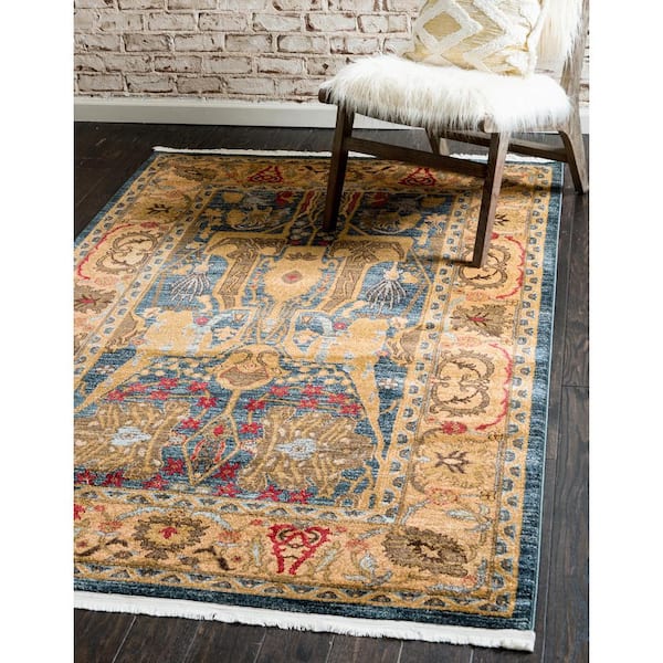 Sahand Marwan Navy Blue 2' 2 x 3' 0 Area Rug