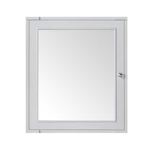 Aberdeen 24 in. x 27 in. Surface Mount Medicine Cabinet in Dove Gray
