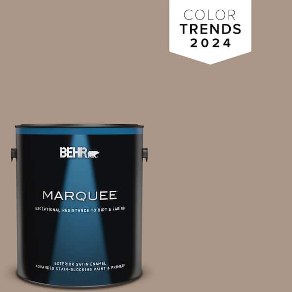 BEHR MARQUEE 1 gal. #N230-4 Chic Taupe Satin Enamel Exterior Paint & Primer