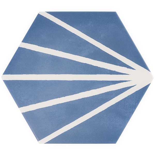 Ivy Hill Tile Eclipse Ray Blue 7.79 in. x 8.98 in. Matte Porcelain Floor and Wall Tile (9.03 sq. ft. / Case)
