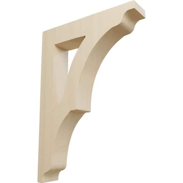 Ekena Millwork 1-3/4 in. x 12 in. x 8-1/2 in. Rubberwood Large Avila Bracket