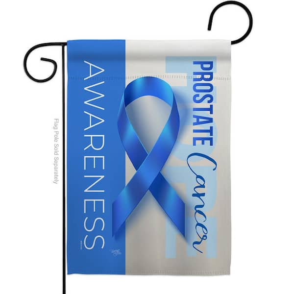 Breeze Decor 13 in. x 18.5 in. Prostate Cancer Awareness Garden Flag 2-Sided Support Decorative Vertical Flags
