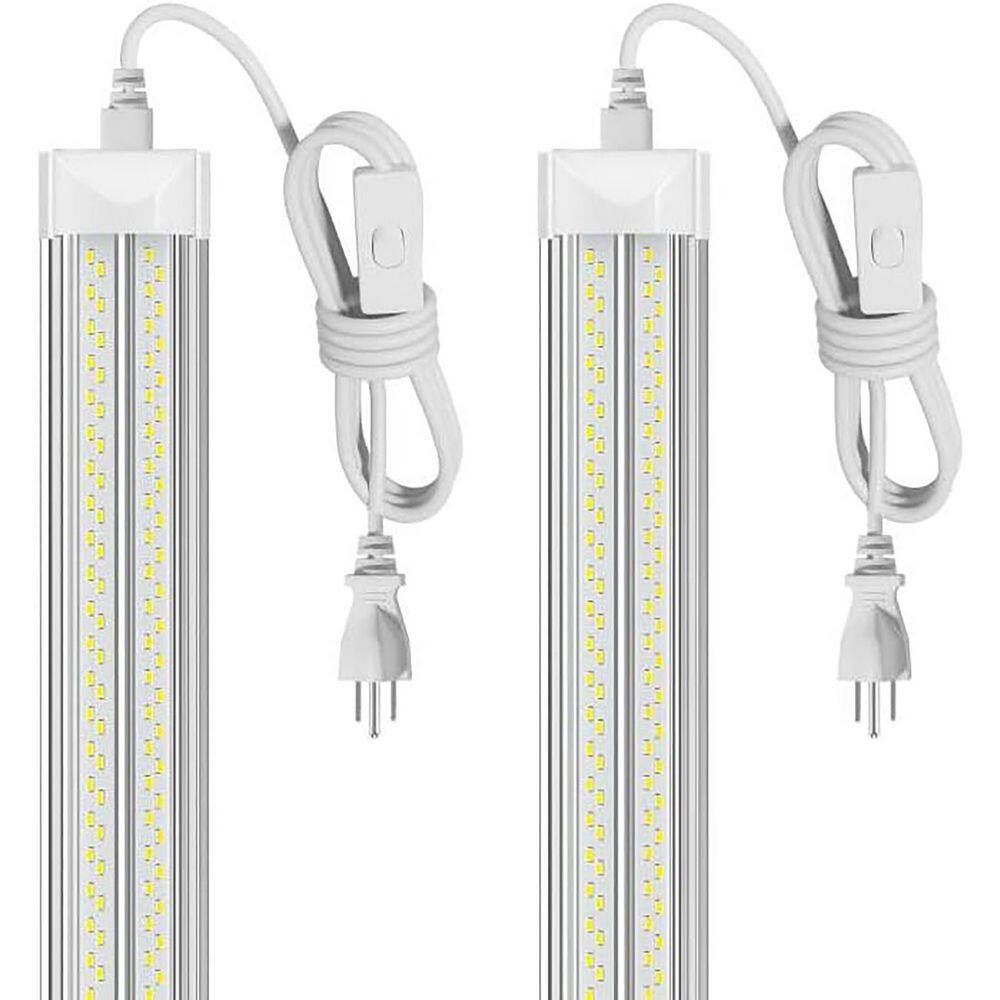 Linkable LED Shop Light 2 ft. 40-Watt 5600lm 5000K Daylight V-Shape Aluminum Fixture for Garage Workbench (2-Pack) price history on PriceWatchPro