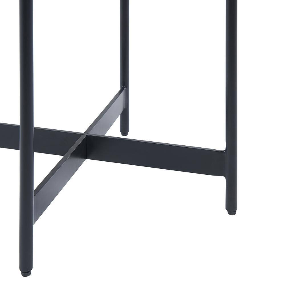 Brookline 22.5" Round Concrete-Coated Wood and Metal End Table