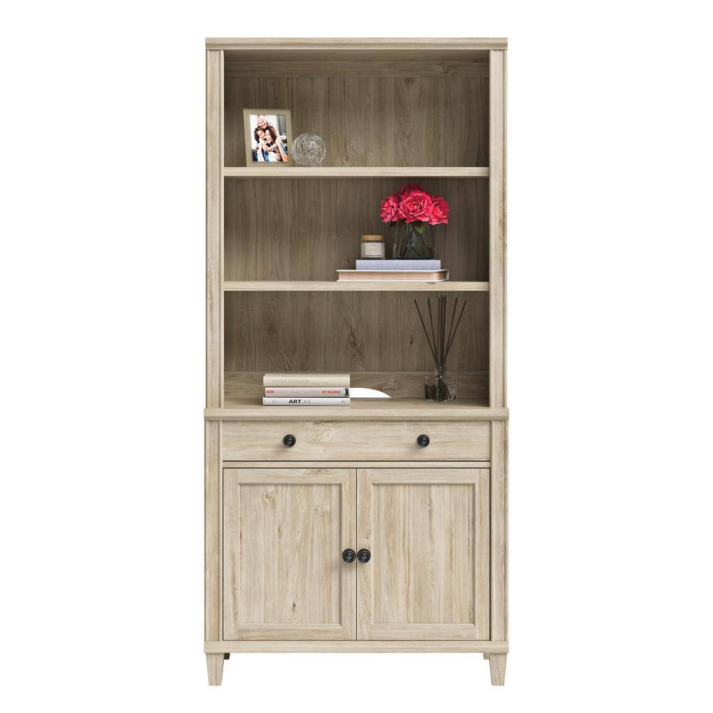 Chalk Oak 2-Shelf Library Hutch for Cabinets
