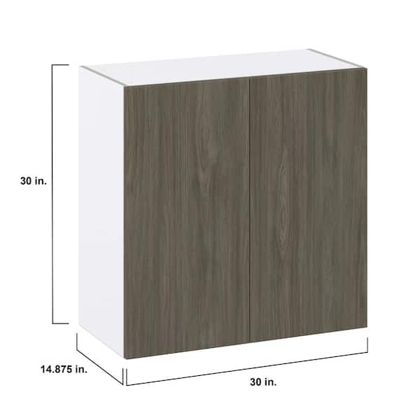 J COLLECTION Medora 101 in. W x 89.5 in. H x 24 in. D Textured Slab Walnut Assembled Laundry Cabinet Bundle