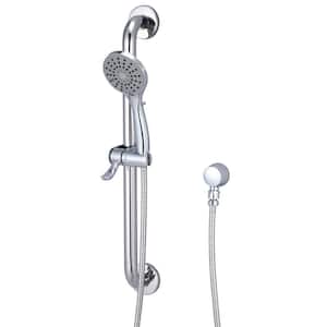 3-Spray 4.1 in. Single Wall Mount Handheld Adjustable Shower Head in Polished Chrome