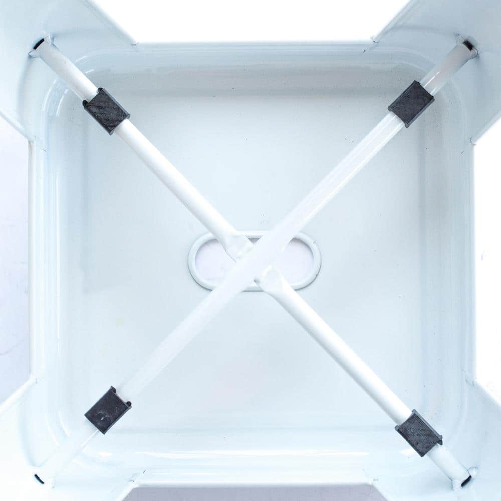 Loft Series Modern Metal 30" White Bar Stool - Set of 4