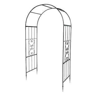 Outside Dimensions 87.2 in. H x 46.7 in. W Metal Dome Style Garden Arbor Aarch for Plant Climbing Wedding