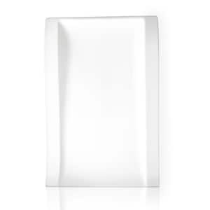 New Wave White Porcelain Large Rectangular Buffet Plate