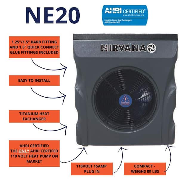 Trydent Series 19,800 BTU Above Ground Electric Heat Pump Pool Heater