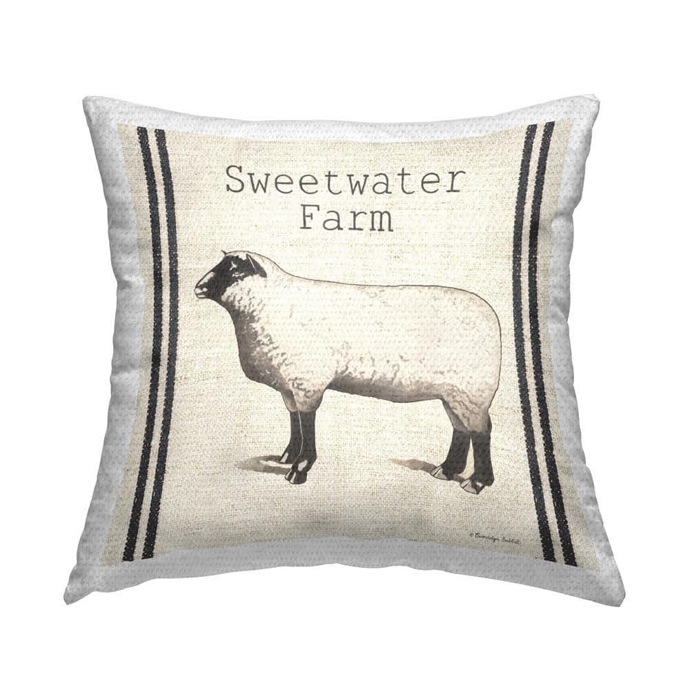 Sweetwater Farm Sheep Outdoor Printed Throw Pillow by Gwendolyn Babbitt Holstein price history on PriceWatchPro