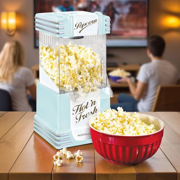 Nostalgia 12-Cup Hot Air Popcorn Maker, Aqua NRHP625AQ6A - The
