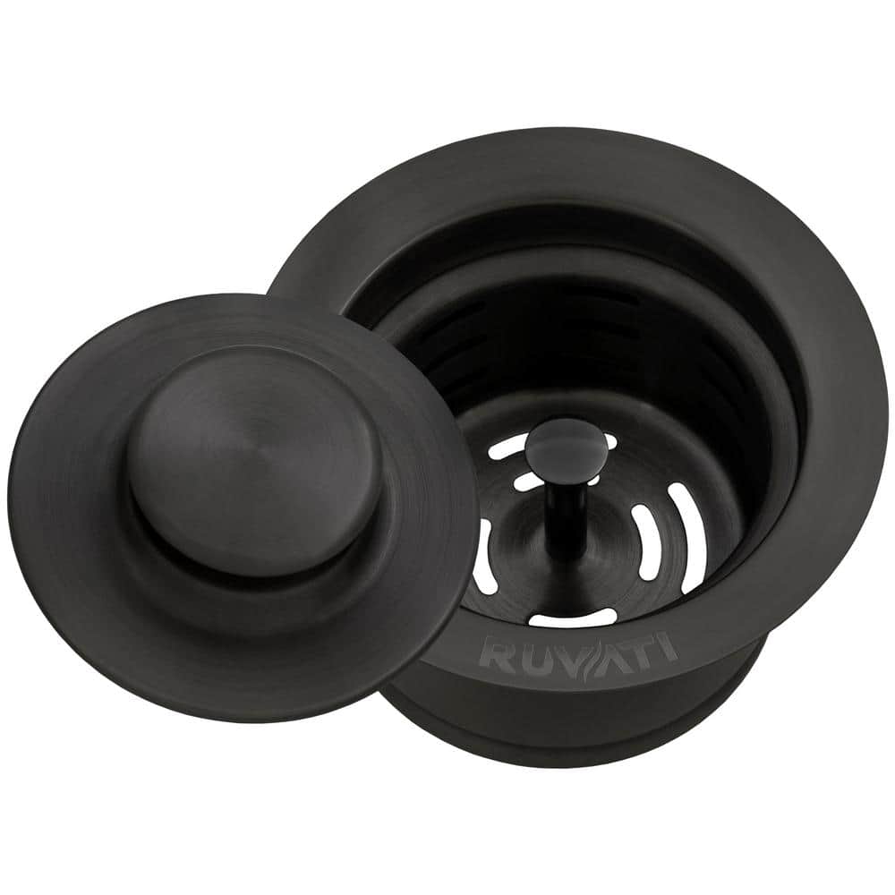 3.5 in. Kitchen Sink Garbage Disposal Flange with Basket Strainer and Stopper in Gunmetal Black Stainless Steel price history on PriceWatchPro