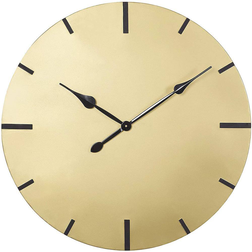 Gold Modern 28 in. Wall ClockU200112 The Home Depot