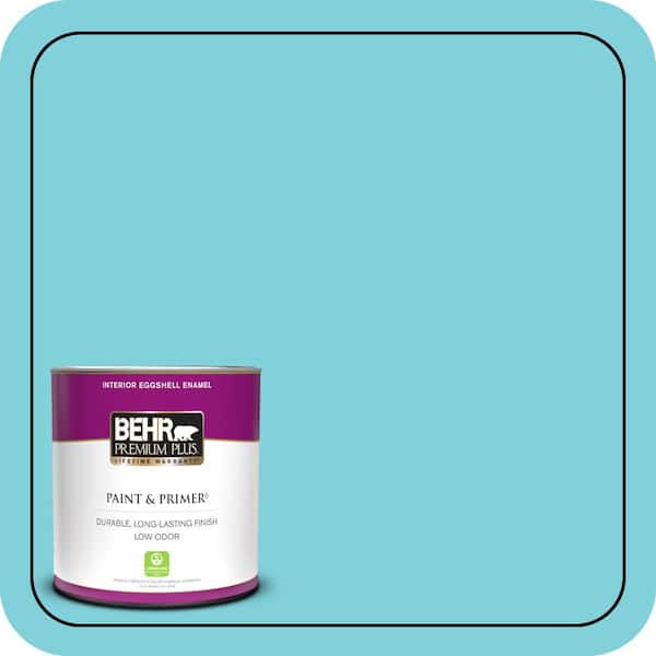 BEHR PREMIUM PLUS 1 qt. #P470-3 Sea of Tranquility Eggshell Enamel Low Odor Interior Paint & Primer