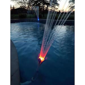 Water Powered Multicolor LED Swimming Pool Fountain (3-Pack)