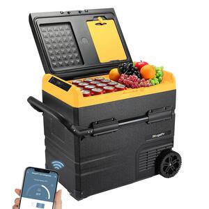 59 qt. Food & Beverage Chest Cooler, 12 Volt Car Refrigerator Dual Zone, Portable Freezer Fridge APP Control