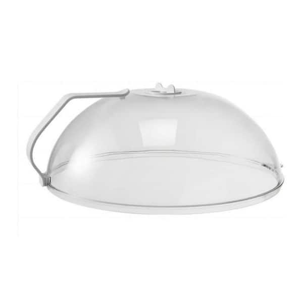 1-Piece Clear BPA-Free Soft Plastic Microwave Splatter Cover with Portable Handle for Daily Kitchen Microwave Heating