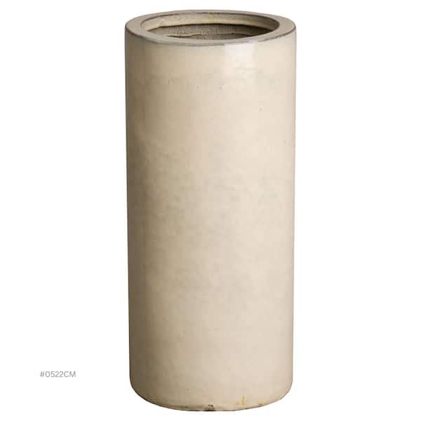 Emissary 20 in. H Round Ceramic Umbrella Stand in Cream