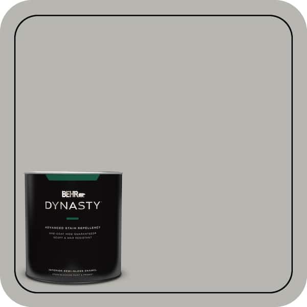 BEHR DYNASTY 1 qt. #HDC-MD-26 Sonic Silver One-Coat Hide Semi-Gloss Enamel Interior Stain-Blocking Paint and Primer